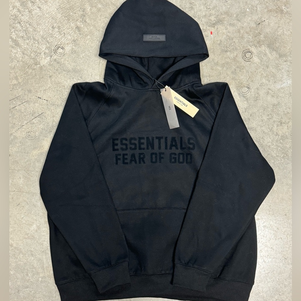 BRAND NEW Essentials Fear Of God Hoodie Black Men’s Large New with Tags
